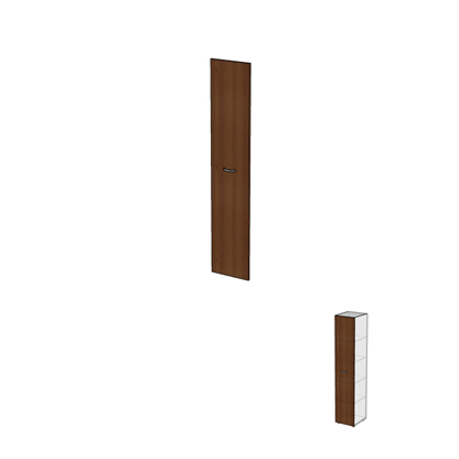 Двери для узких стеллажей без замка ДШД11.07.         396х18х1984 